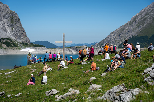 Alpmesse auf der Lünerseealpe mit Pfarrer Hans Tinkhauser, 11. August 2024